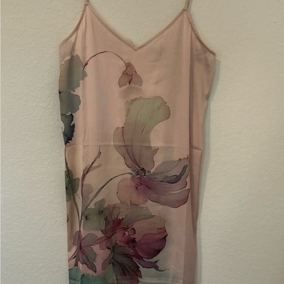 🌺NEW Soma Satin Gown - Mystical Blooms PLCM Rose -  Size Small - Picture 3 of 5